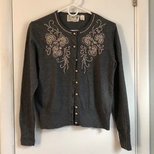 Beaded Cardigan - Field Flower - Size M - NWOT